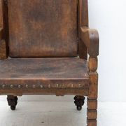 Chaise de trône massive de la fin du 19e siècle
