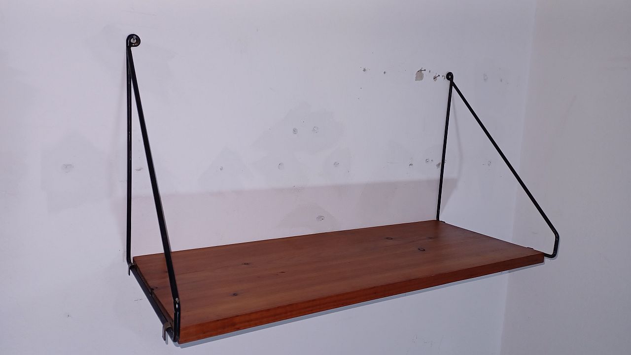 Wooden Wall Shelf, 1970s