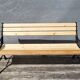 Old "Jardins de Paris" bench in Art Nouveau style (restored)