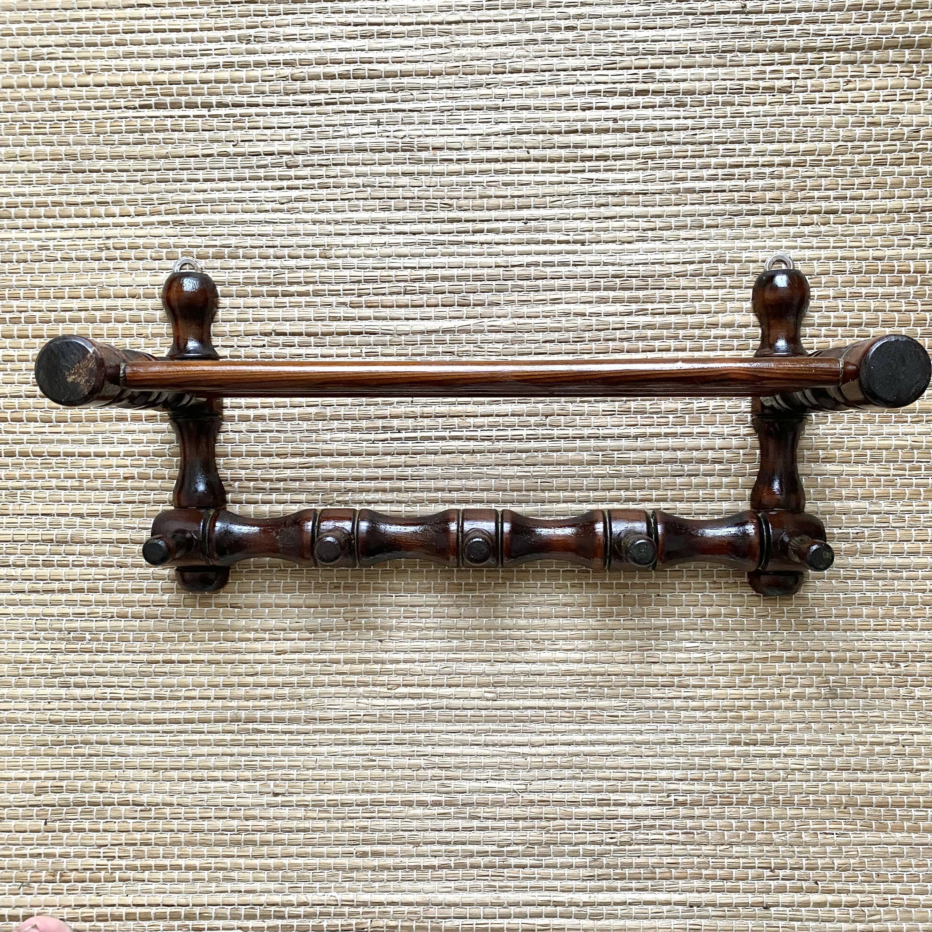 Vintage wall coat rack