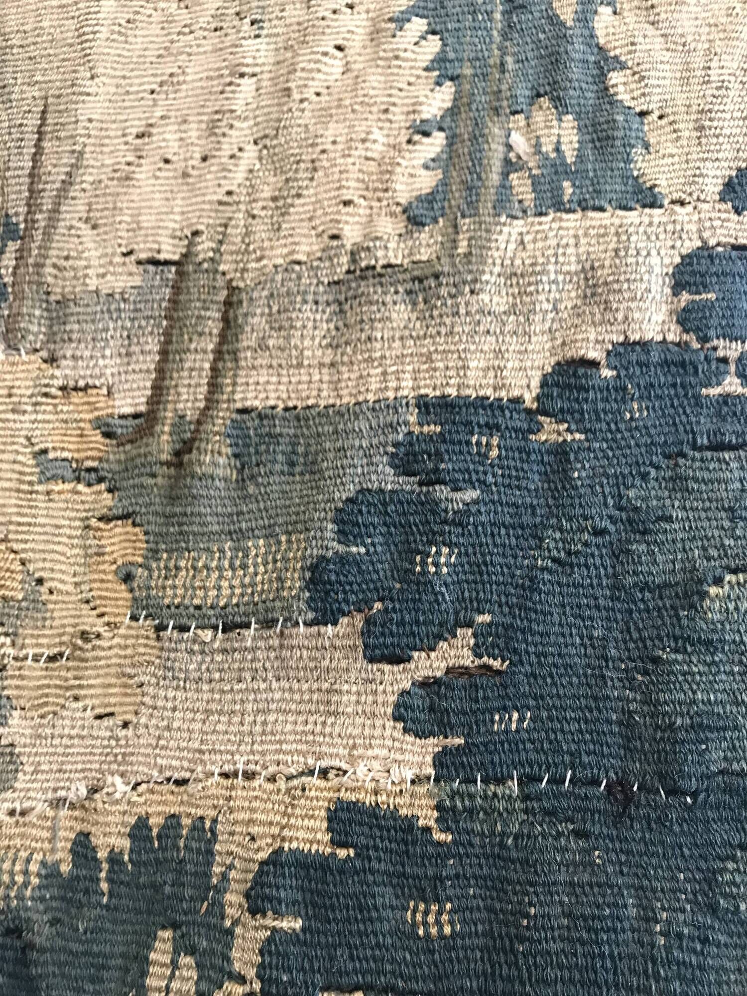 Louis XIII armchair called sheep's bones with aubusson tapestry