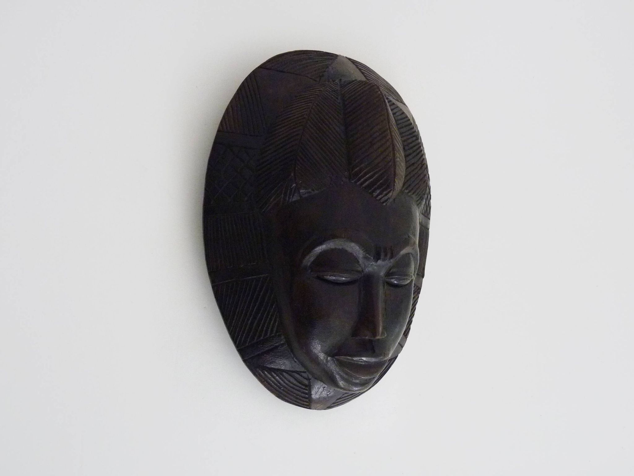 Wooden mask of the Baoulé ethnic group from Ivory Coast. African mask