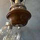 Vintage transparent glass chandelier from Murano with a chrome structure.