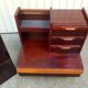 Pair of vintage 70s bedside table in wengé
