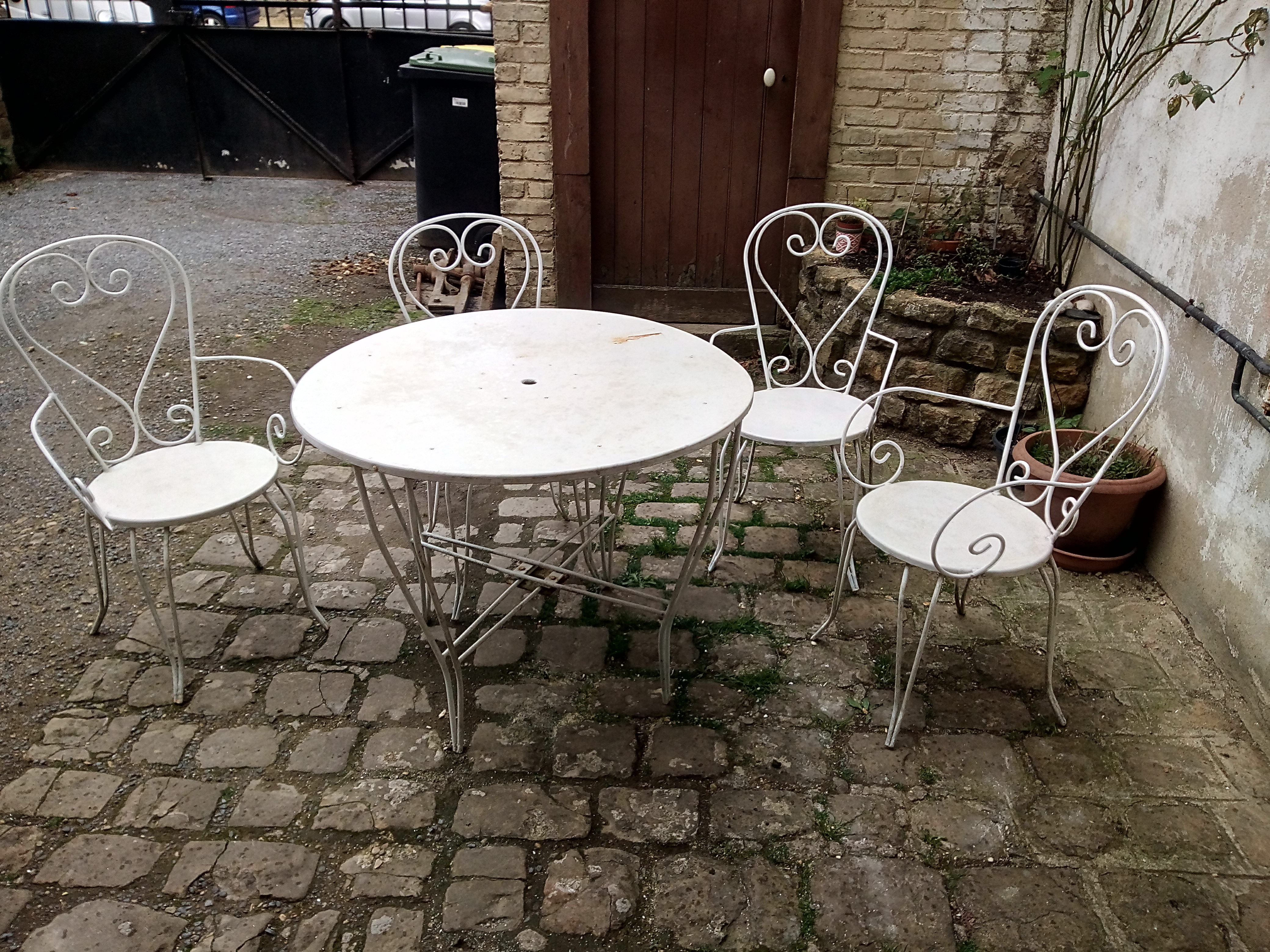 All garden furniture in wrought iron