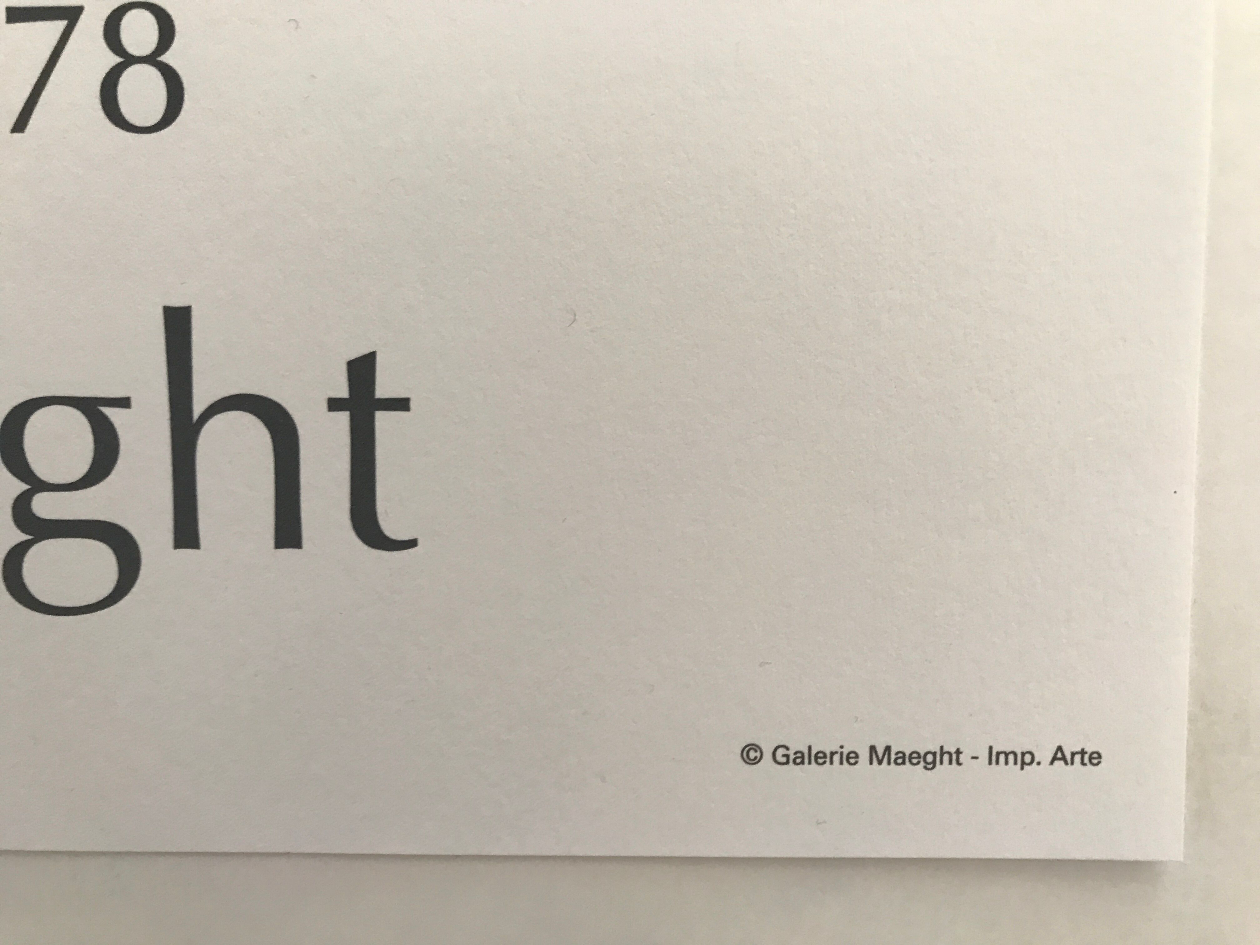 Affiche d'exposition d'alberto giacometti, fondation maeght, 1978