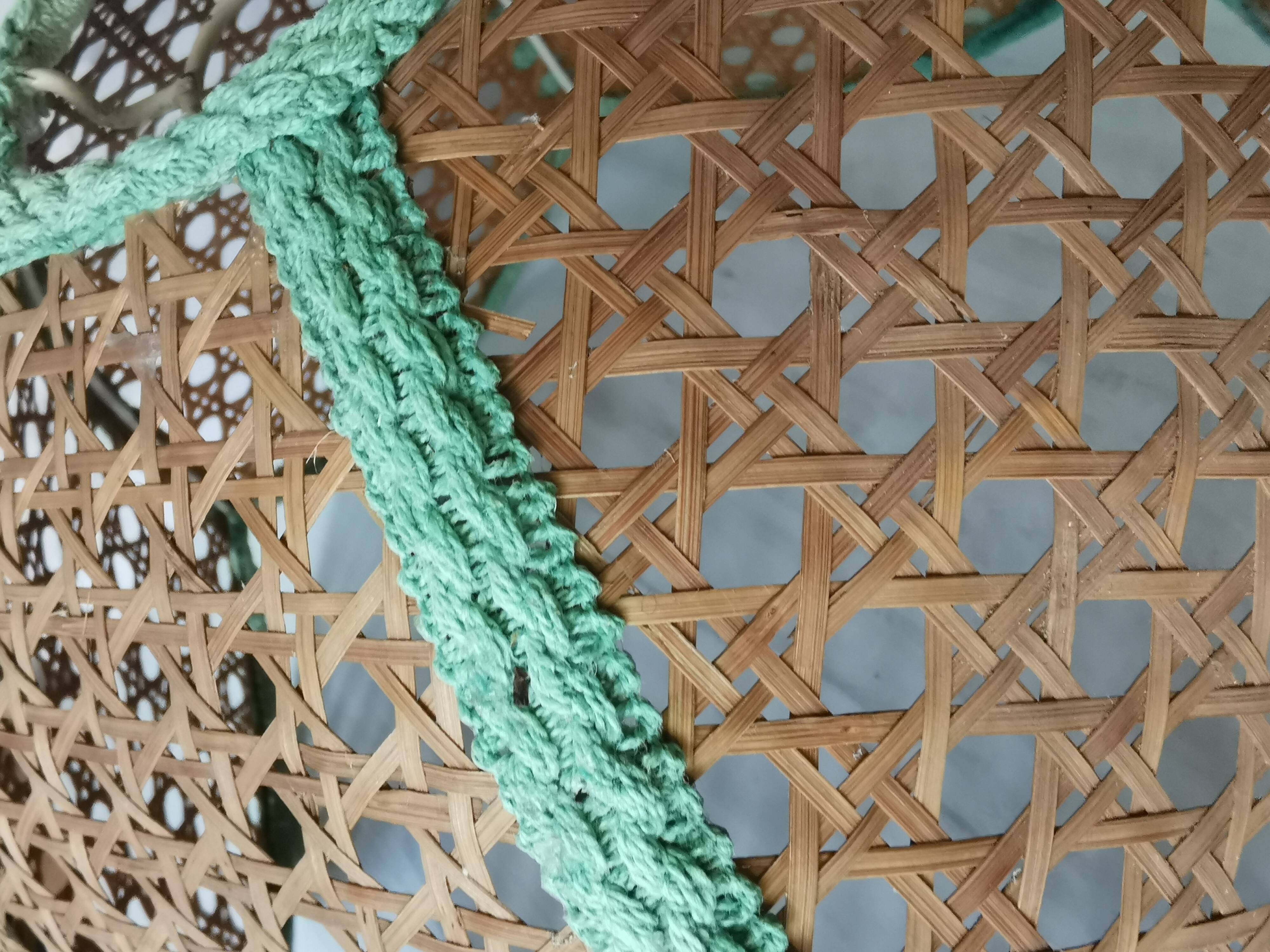 Vintage cane lampshade