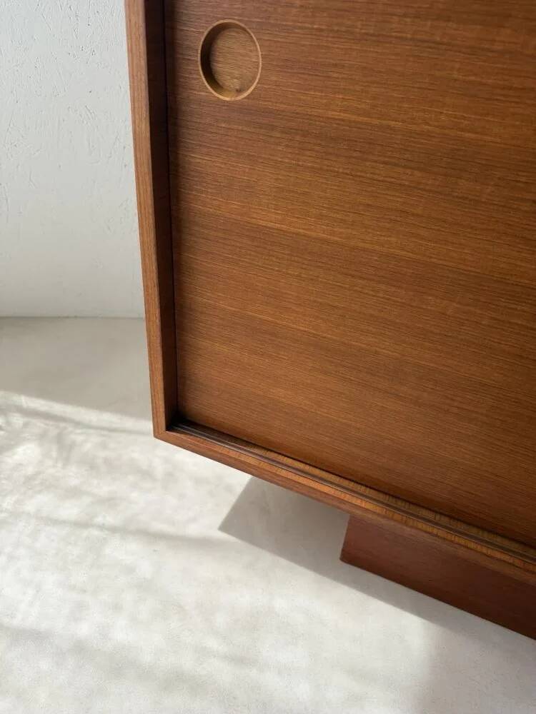 Danish mid-century teak sideboard with sliding doors