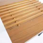 Petite table d'appoint en bois et métal, Pays-Bas années 1960.