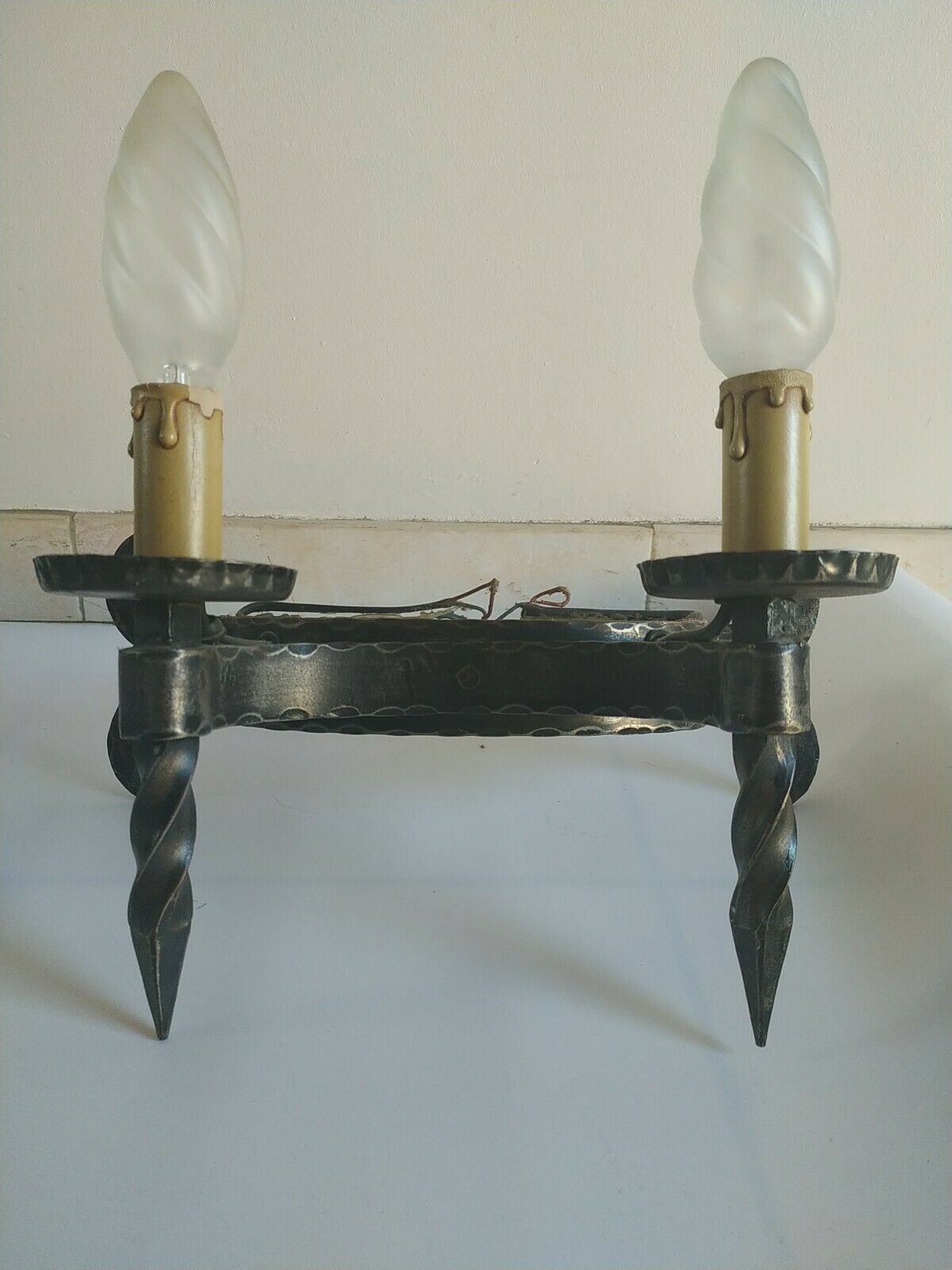 Iron sconces forge medieval style