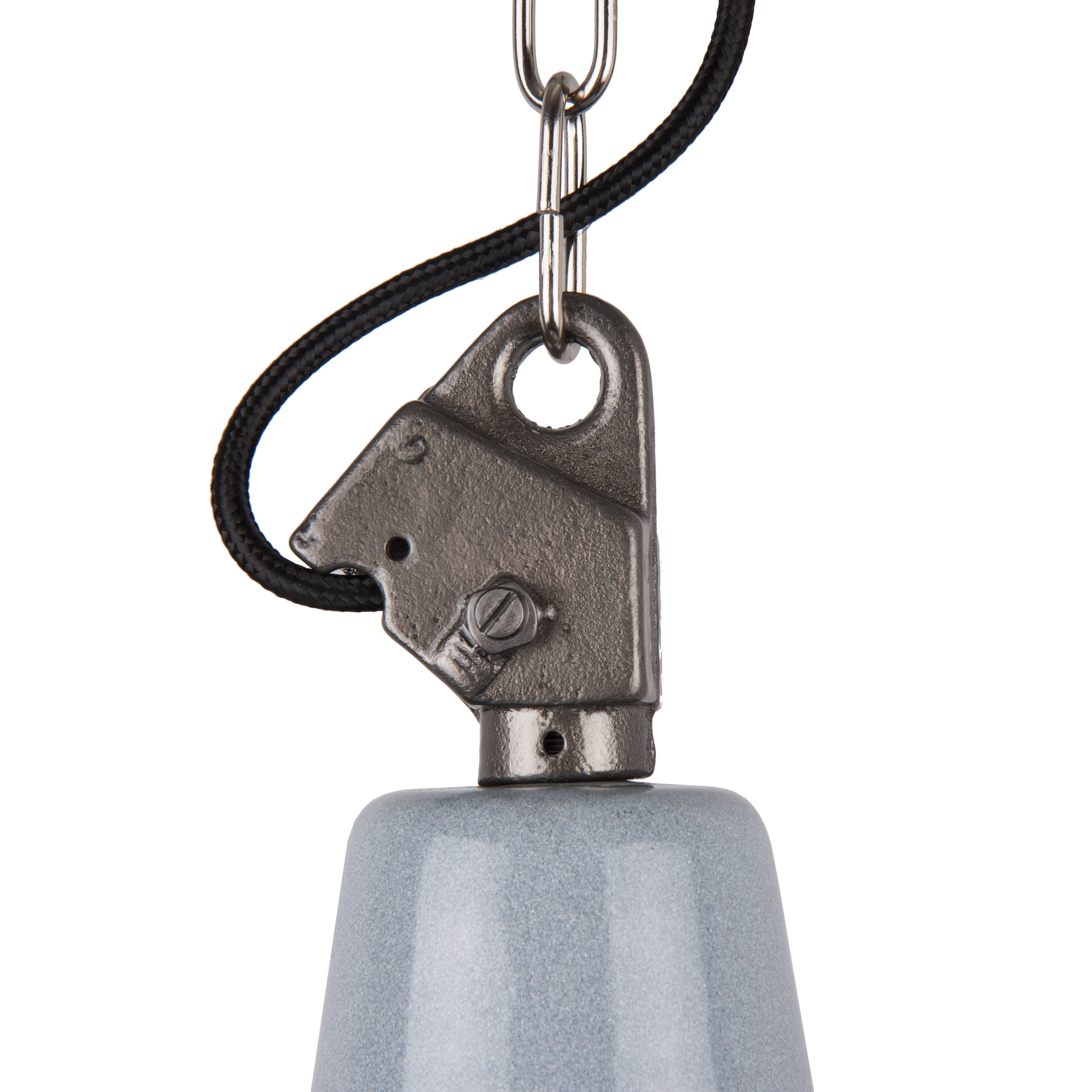 Grey industrial enamel lamp from Poland, 1960