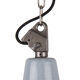 Grey industrial enamel lamp from Poland, 1960