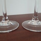 2 verres à vin en cristal