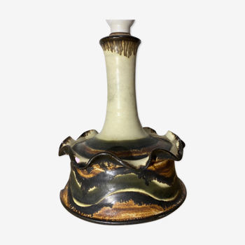 70s jette helleroe table lamp - danish pottery artist - handmade in denmark - vintage ceramic light