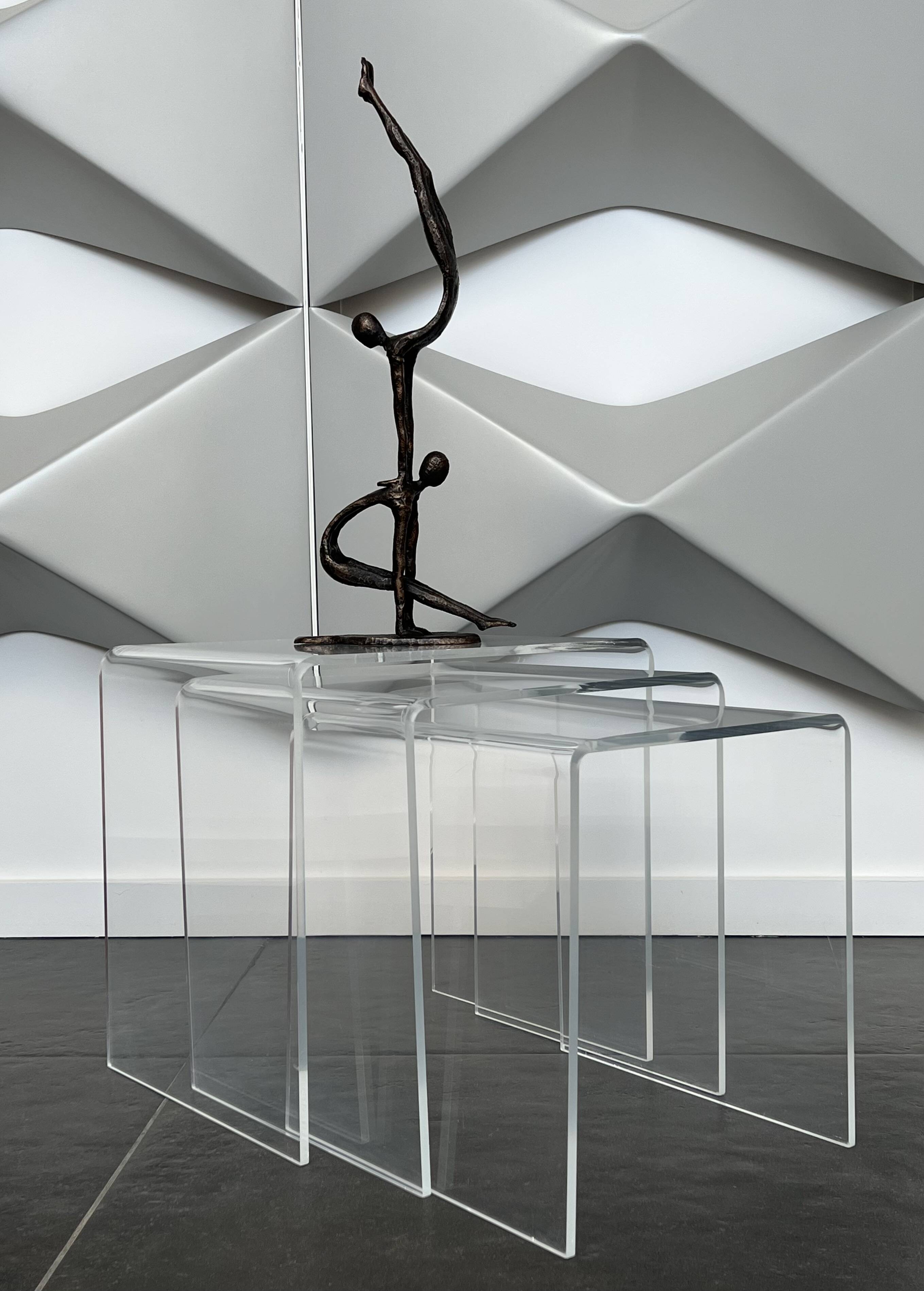 Nesting tables in plexiglass by Michel Dumas, France 1970s