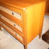 Commode vintage en osier