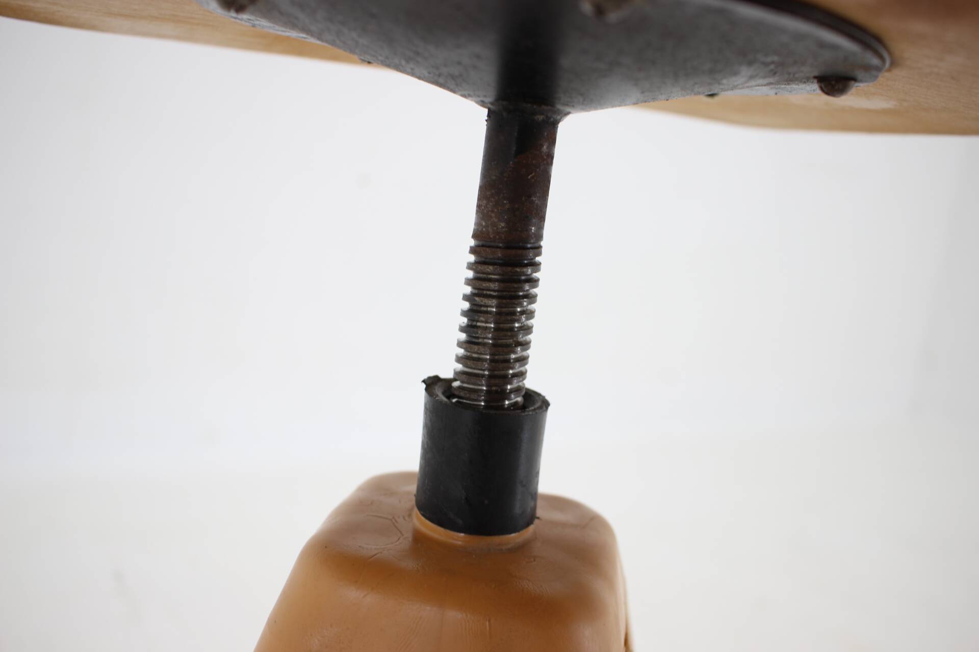 1970s  Beech Chair with Adjustable Height, Czechoslovakia