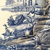 "Rustic" iron earth plate with goats