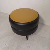 Vintage skai pouffe