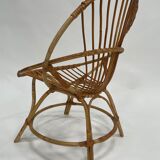 Vintage rattan chair by Dirk van Sliedregt Rohe Noordwolde 1960 in the Netherlands