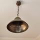 Suspension  abat-jour en laiton - lustre cloche métal bronzé