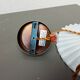 Suspension vintage opaline blanche