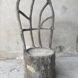 Faux wood rockery armchair