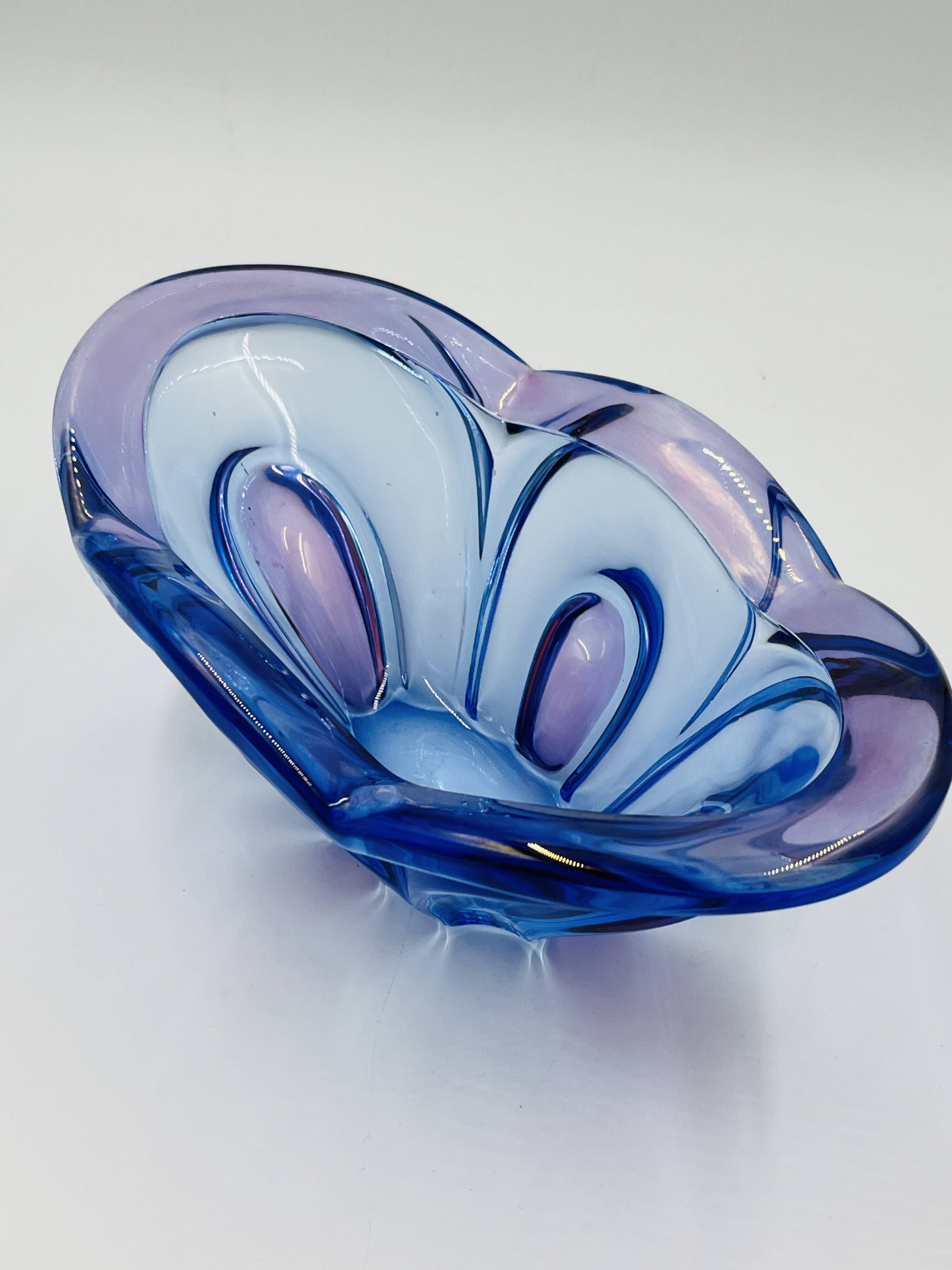 Bohemian glass art cup Chribska