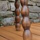 Tabouret tripode en bois, pieds en bois tourné
