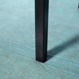 80s Memphis style coffee table, black and white side table.