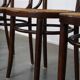 4 antique wooden and cane bistro chairs