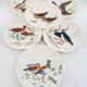 Gien service model birds in polychrome earthenware hand painted