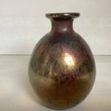 Iridescent glass ball vase
