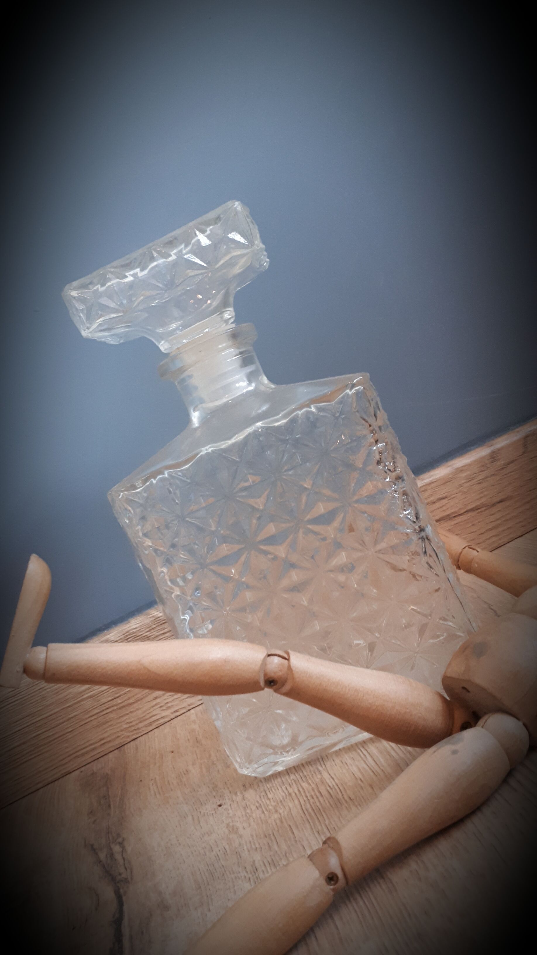 Old rectangular whisky carafe