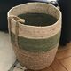 Large storage basket made from natural fibers