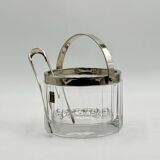 Arnolfo Di Cambio Vintage Ice Bucket in Crystal and Metal, 1980s