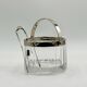 Arnolfo Di Cambio Vintage Ice Bucket in Crystal and Metal, 1980s