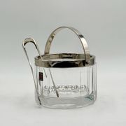 Arnolfo Di Cambio Vintage Ice Bucket in Crystal and Metal, 1980s