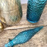 Turquoise blue Empoli decanter