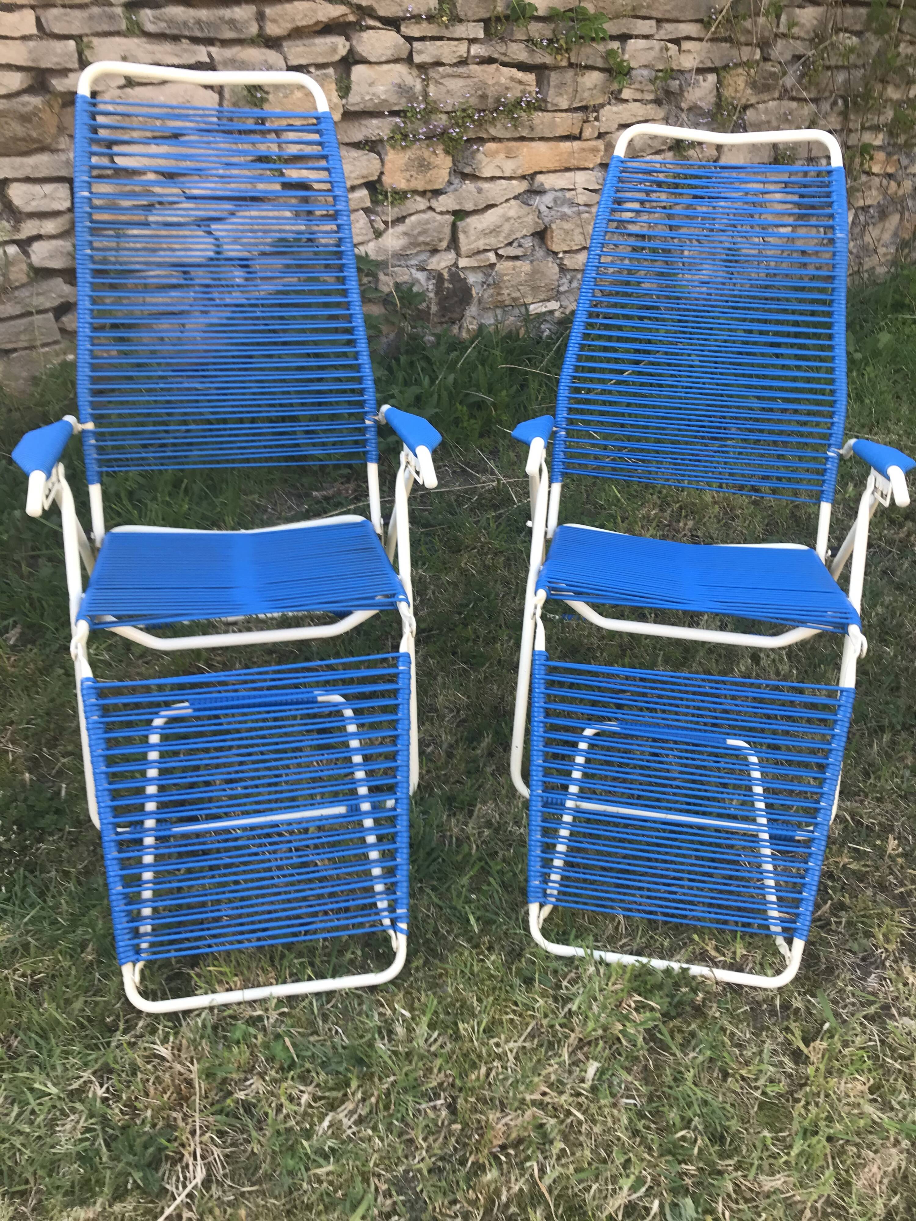 Scoubidou folding long chairs