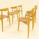 Heart dining set, designed by Hans Wegner for Fitz Hansen,  Denmark 1960s