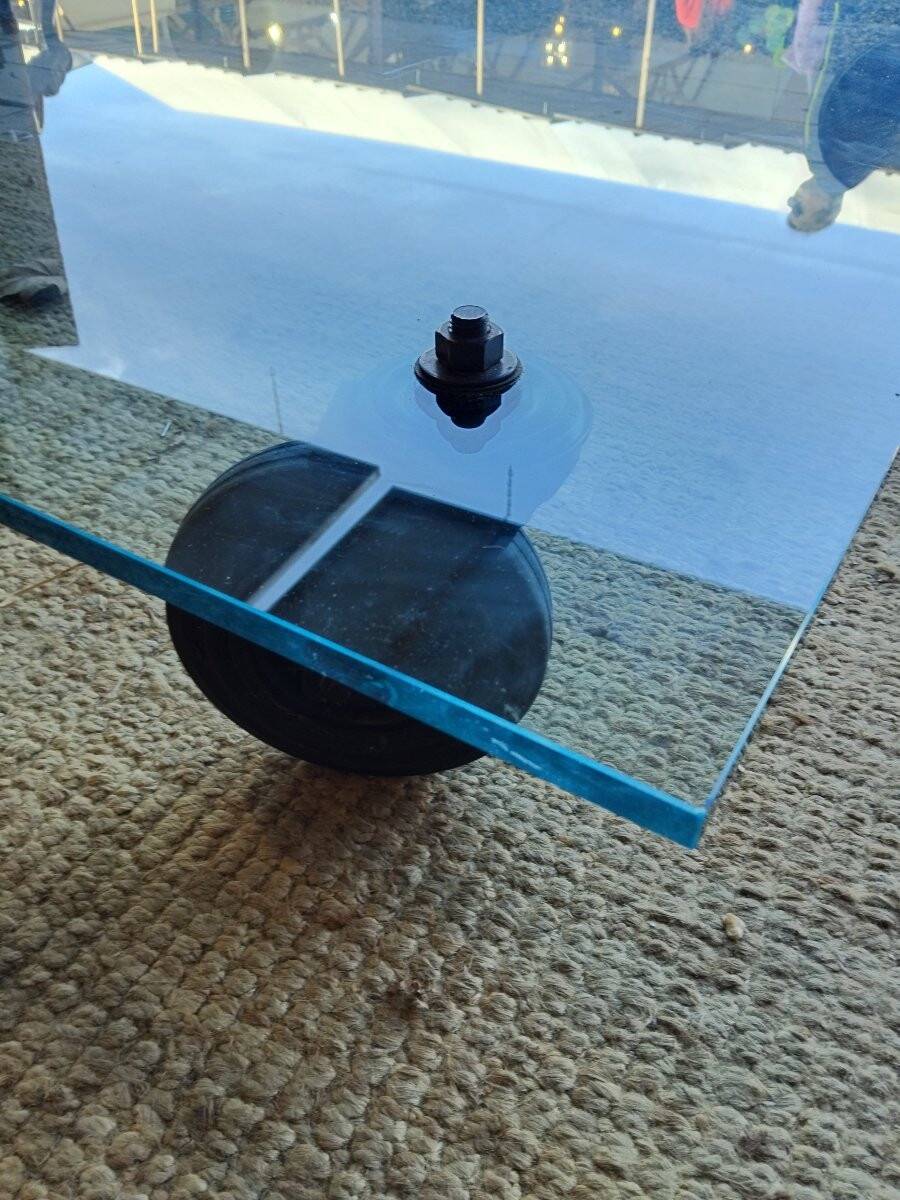 Coffee table - Table with wheels - Gae Aulenti - Fontana Arte - c. 1980