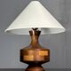 Mid-Century Table Lamp with Geometric Wood Inlay, English, circa 1955–1965
