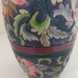 Asian vase with flowers signed and numbered