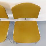 2 vintage Max Stacker Steelcase plastic and chrome stacking chairs