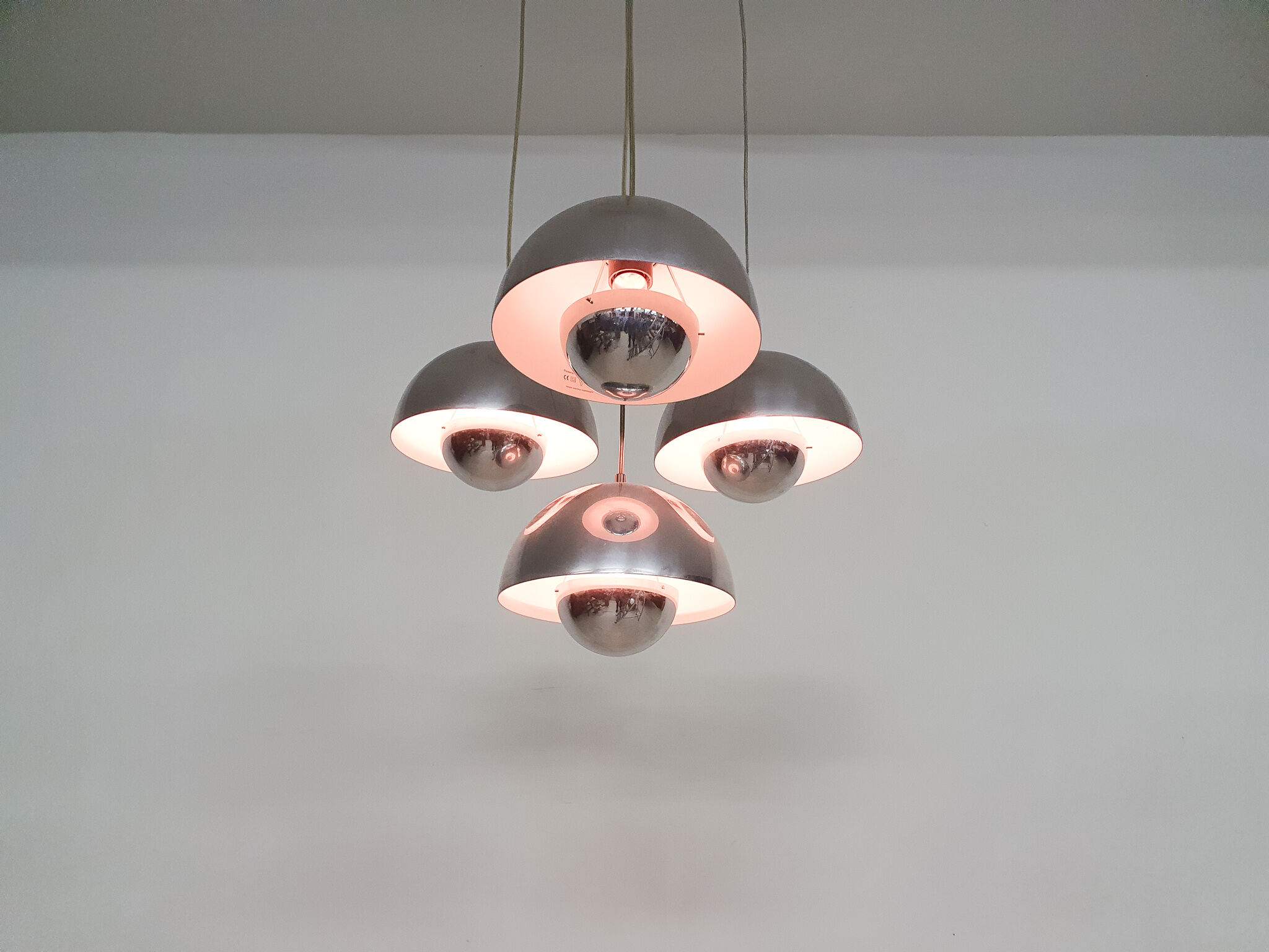 Set of four Verner Panton "Flower pot" pendant lights, Denmark