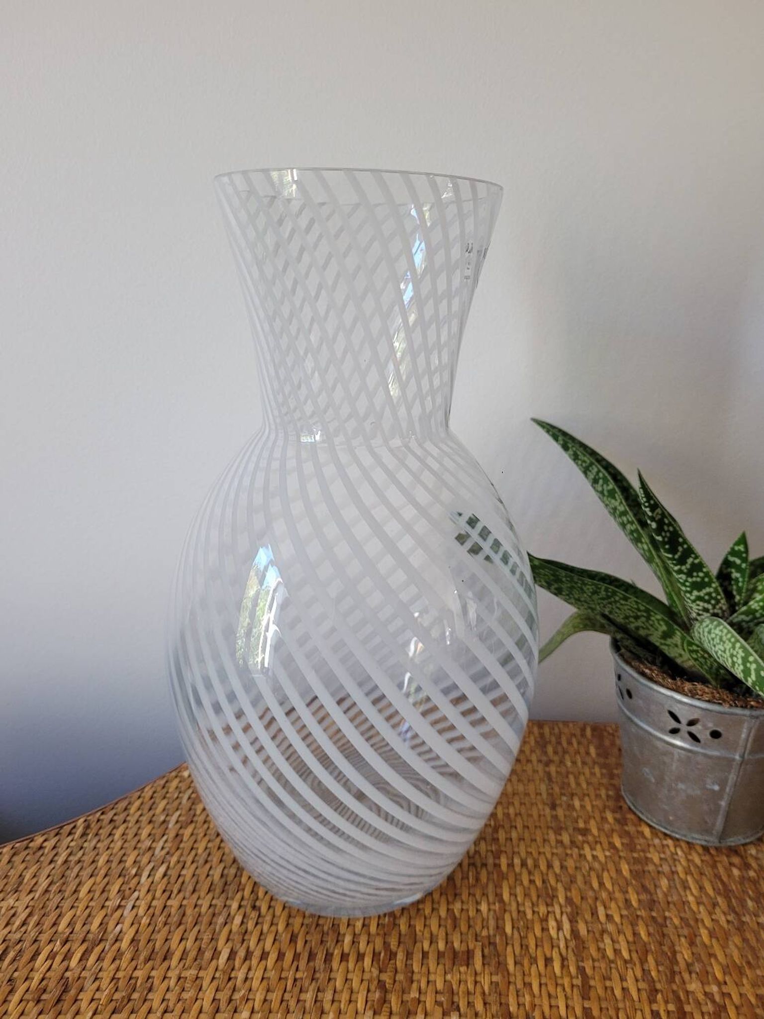 Vase en verre soufflé artisanal Murano