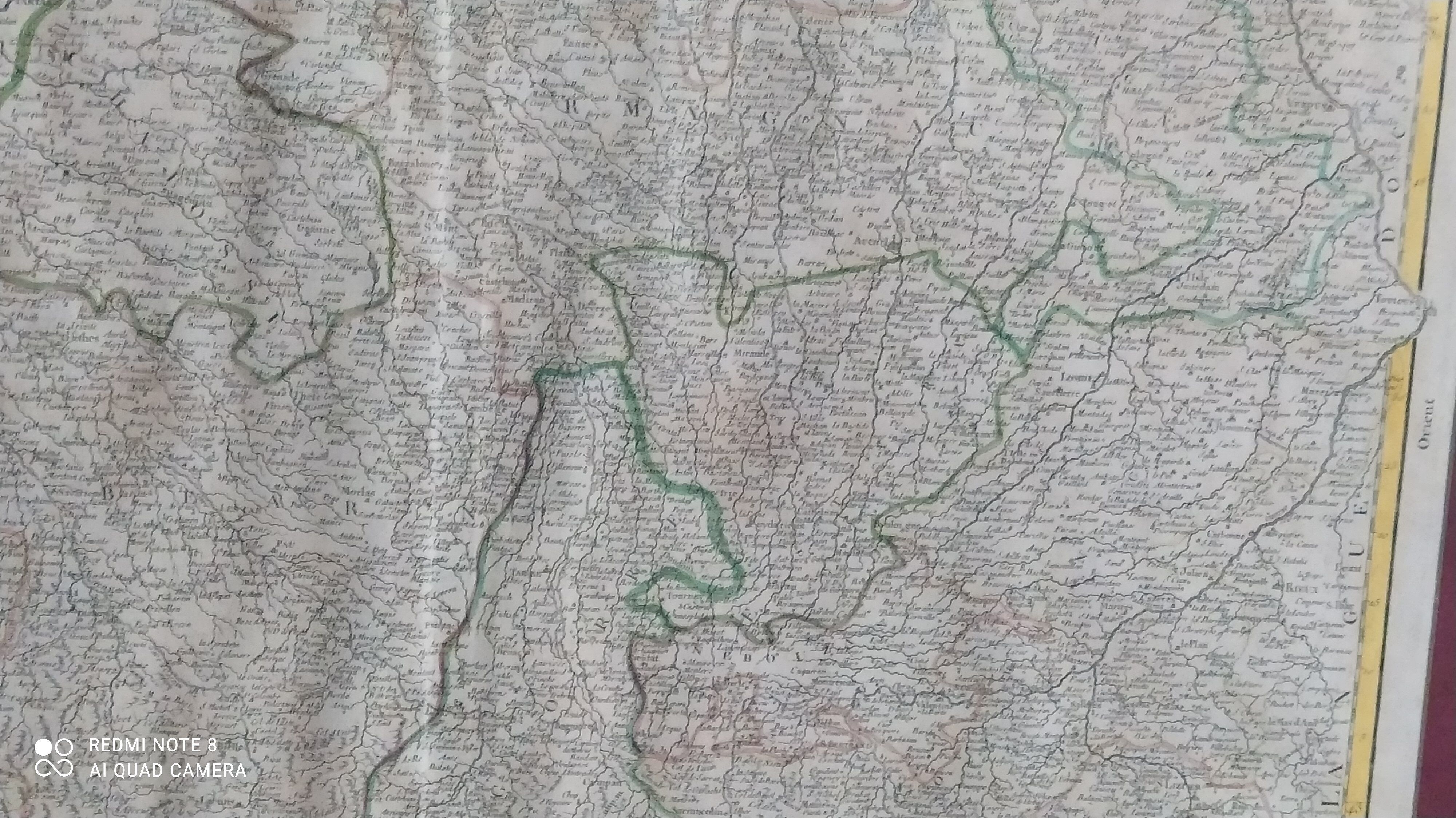 Carte ancienne de Guyenne par de Vaugondy vers 1753