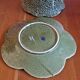 Vintage earthenware soup tureen with cabbage leaves - Silea