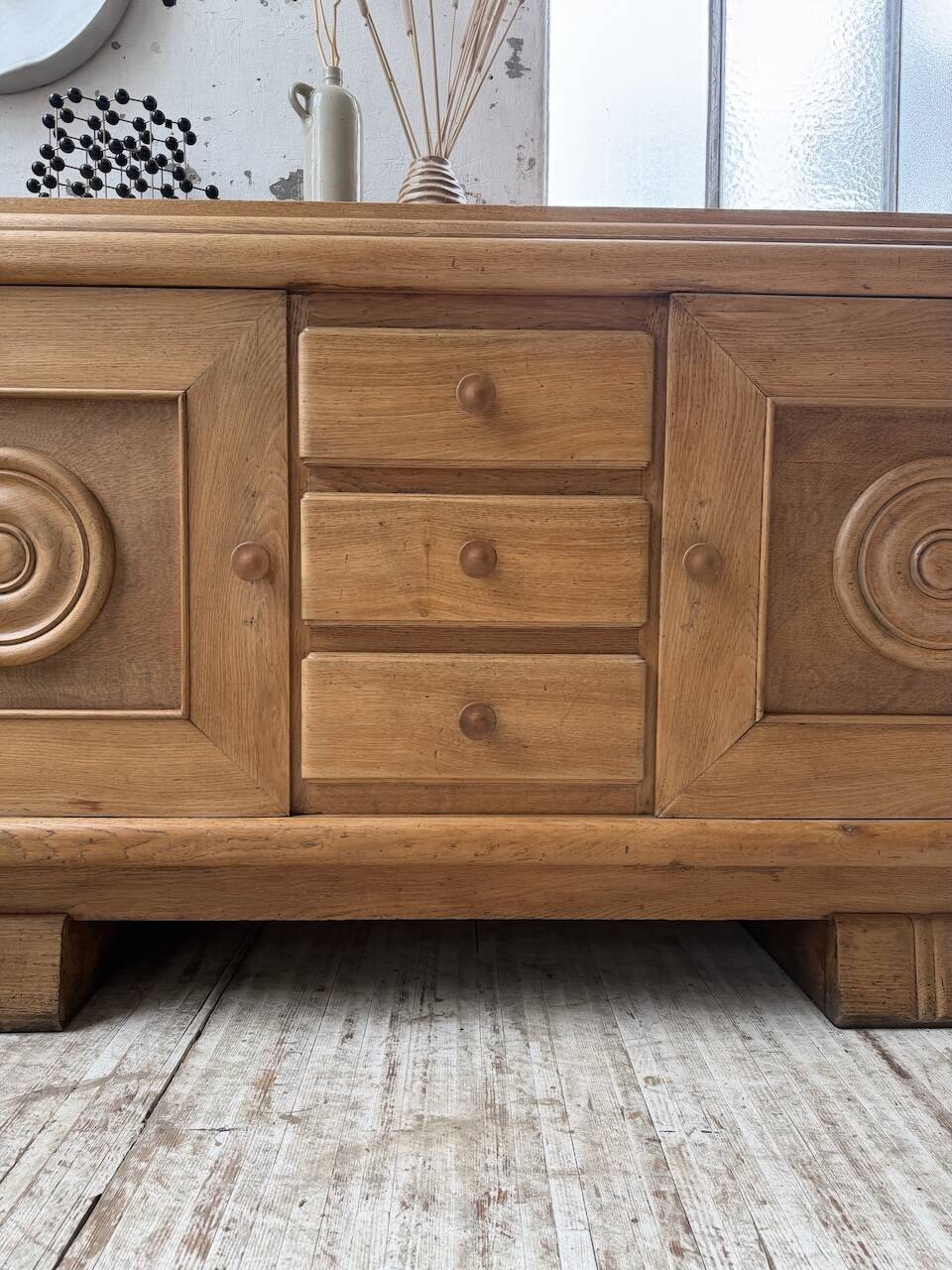 Enfilade storage unit oak Art Deco 1940 Dudouyt
